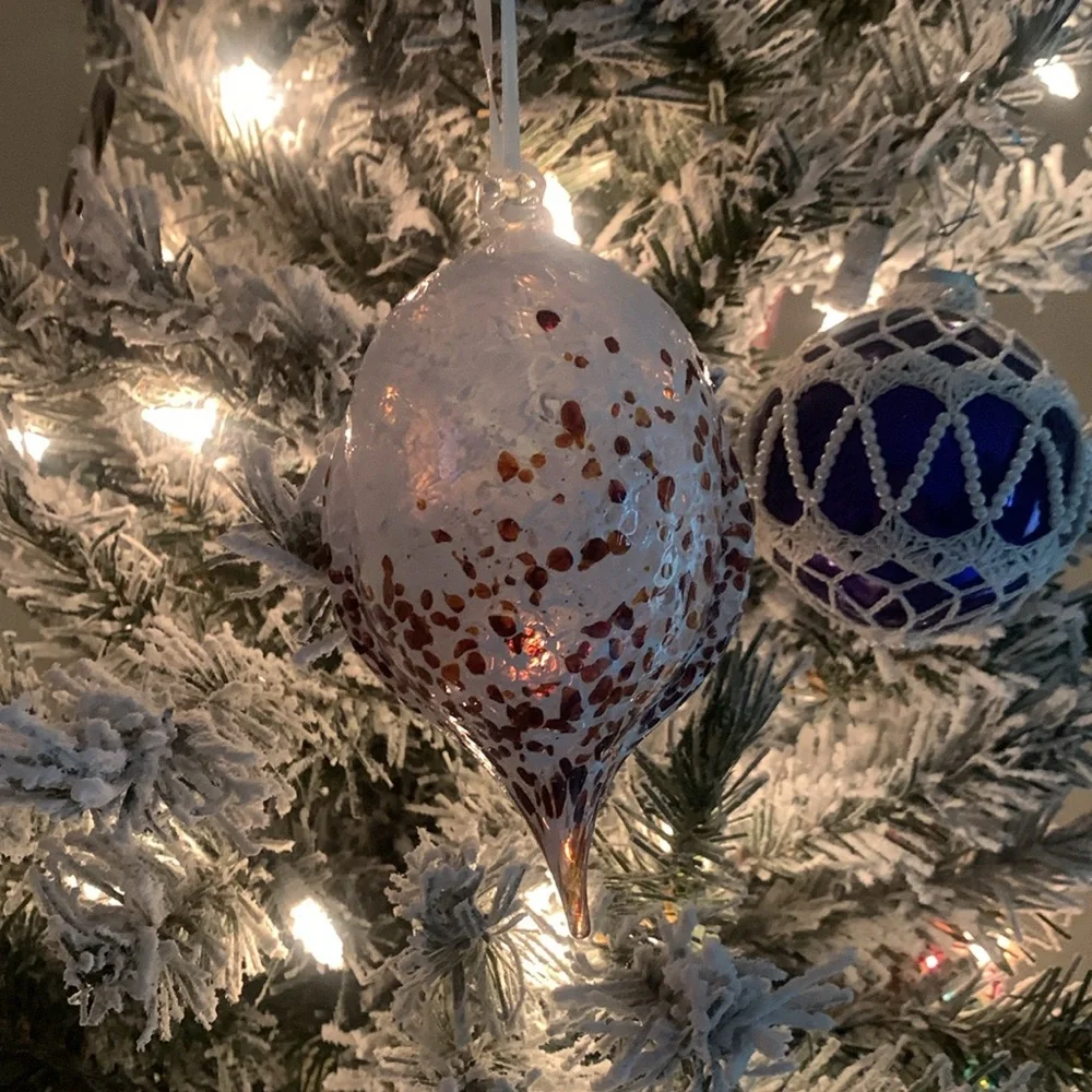 Art glass handmade ornament- Michigan